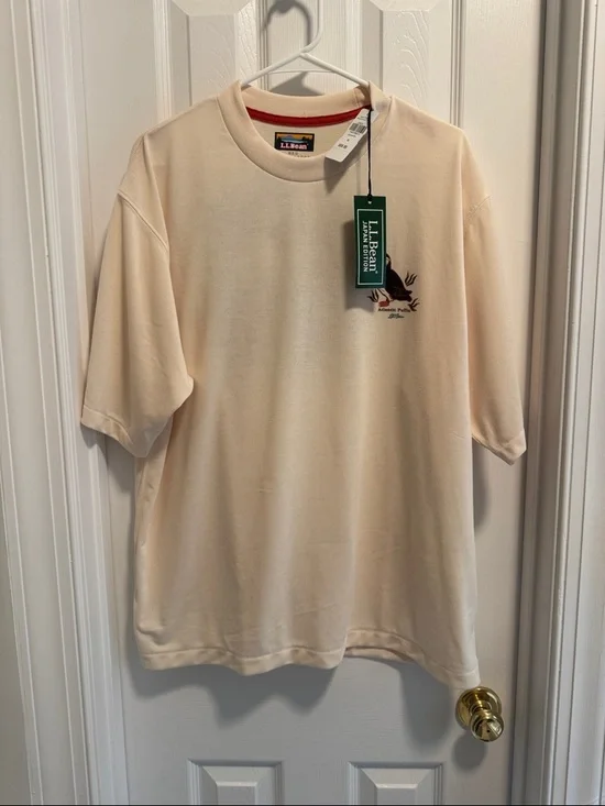 LL Bean Japan Edition Dover-Foxcroft Tee, Atlantic Puffin, XL - Picture 3 of 6